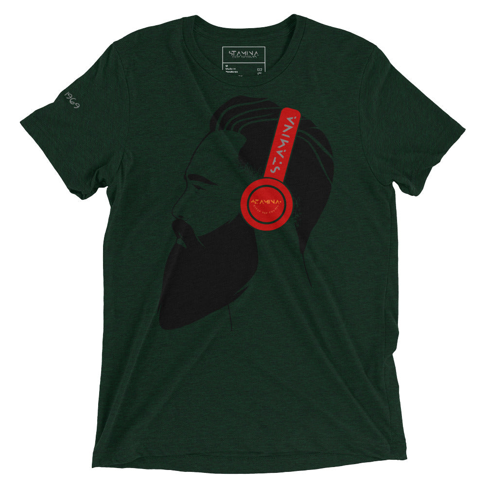 Guy with headphones Short sleeve t-shirt