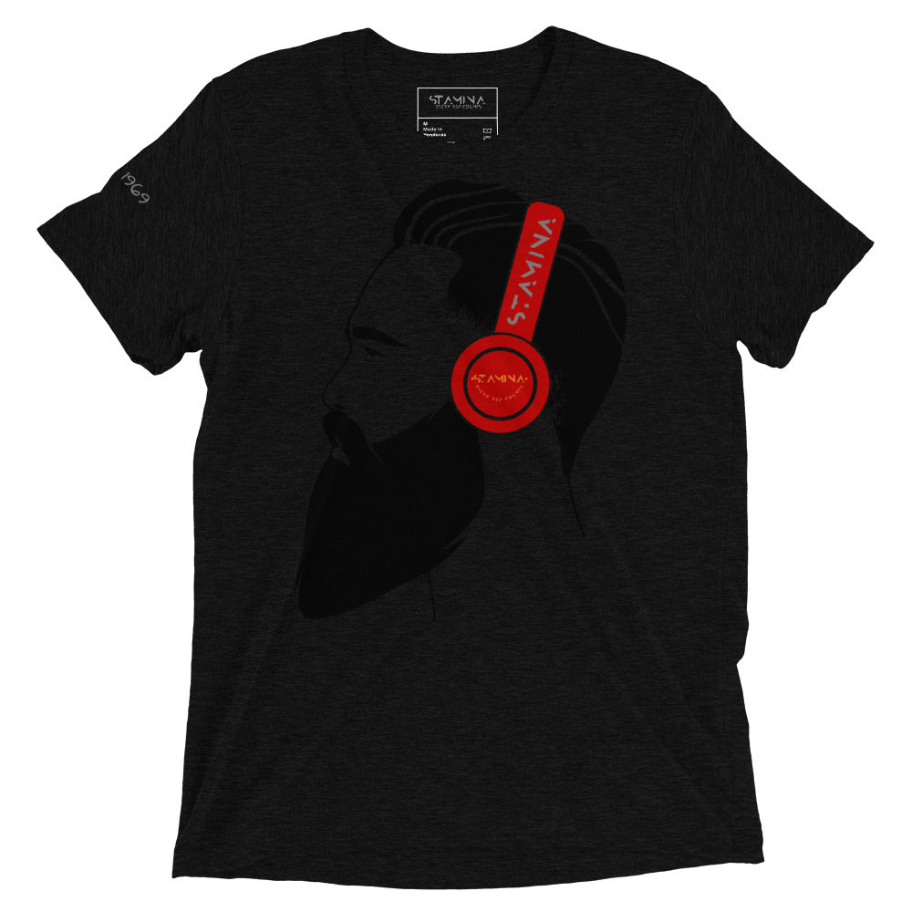 Guy with headphones Short sleeve t-shirt