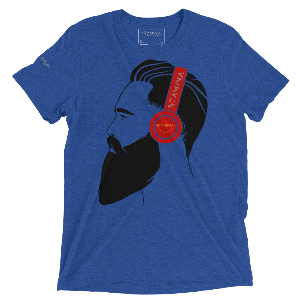 Guy with headphones Short sleeve t-shirt