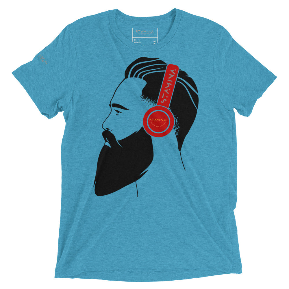 Guy with headphones Short sleeve t-shirt